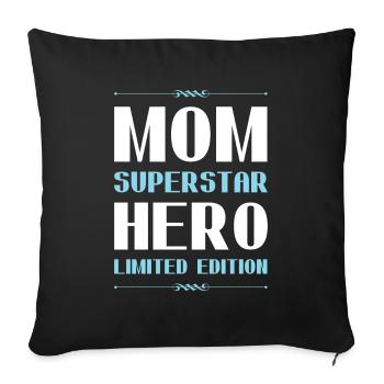 Maman Maman en édition limitée disant maman - Housse de coussin décorative 45 x 45 cm - noir - Devant