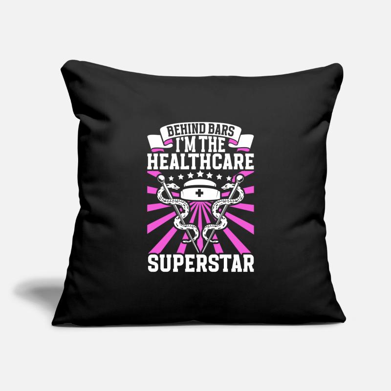 Superstar as a nurse in the prison system Sofa pillowcase 17,3'' x 17,3'' (45 x 45 cm)