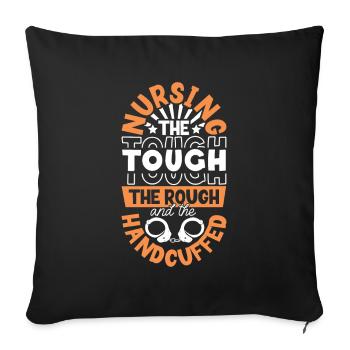 Soins aux détenus - Soignant dans le système carcéral - Housse de coussin décorative 45 x 45 cm - noir - Devant