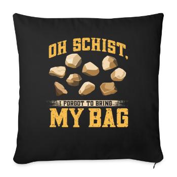 Funny Mineral Hunt Rock Geologist - Sofa pillowcase 17,3'' x 17,3'' (45 x 45 cm) - black - Front