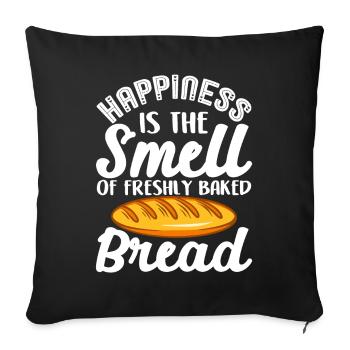 Drôle de boulanger cuisant du pain - Housse de coussin décorative 45 x 45 cm - noir - Devant