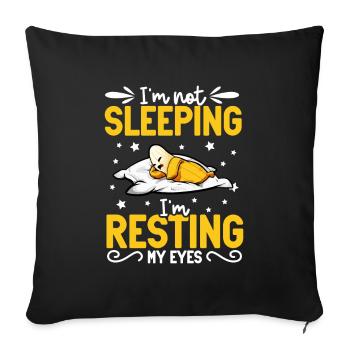 I don't sleep - banana - Sofa pillowcase 17,3'' x 17,3'' (45 x 45 cm) - black - Front