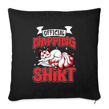Official Kitsune Sleep Shirt - Sofa pillowcase 17,3'' x 17,3'' (45 x 45 cm) - black - Front