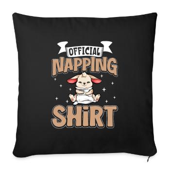 Official Sleeping Shirt Bunny - Sofa pillowcase 17,3'' x 17,3'' (45 x 45 cm) - black - Front