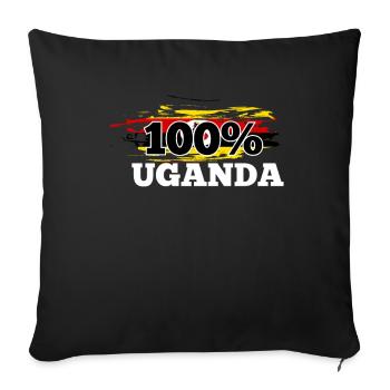 Uganda - Sofa pillowcase 17,3'' x 17,3'' (45 x 45 cm) - black - Front