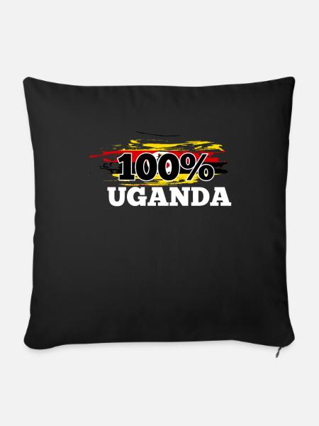 Uganda - Sofakissenbezug 45 x 45 cm - Schwarz