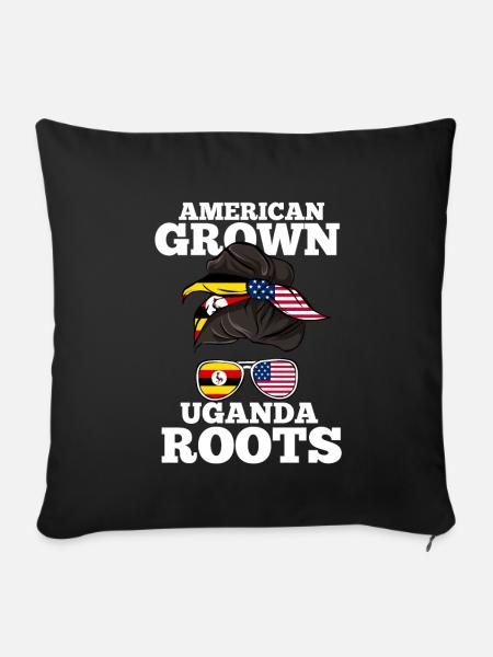 Uganda - Sofakissenbezug 45 x 45 cm - Schwarz