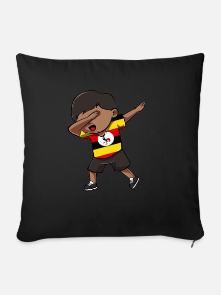 Uganda - Sofakissenbezug 45 x 45 cm - Schwarz