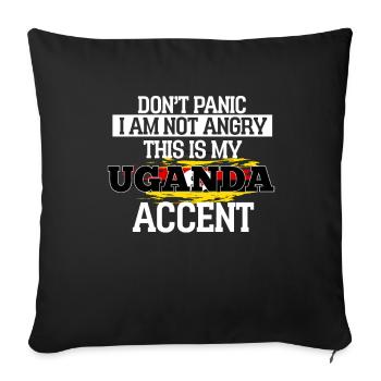 Uganda - Sofa pillowcase 17,3'' x 17,3'' (45 x 45 cm) - black - Front