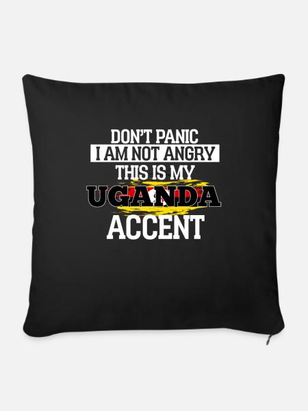 Uganda - Sofakissenbezug 45 x 45 cm - Schwarz