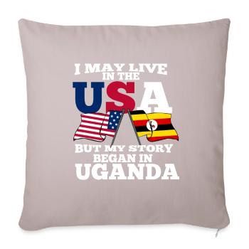 Uganda - Sofa pillowcase 17,3'' x 17,3'' (45 x 45 cm) - light taupe - Front