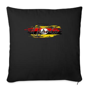 Uganda - Sofa pillowcase 17,3'' x 17,3'' (45 x 45 cm) - black - Front