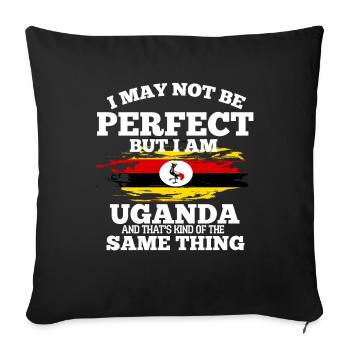 Uganda - Sofa pillowcase 17,3'' x 17,3'' (45 x 45 cm) - black - Front