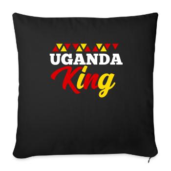 Uganda - Sofa pillowcase 17,3'' x 17,3'' (45 x 45 cm) - black - Front