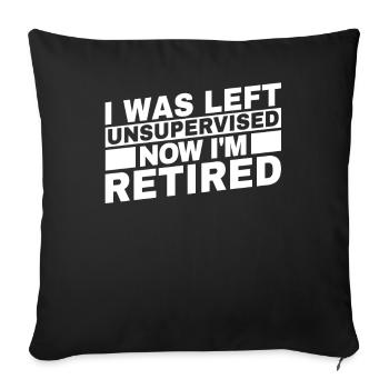 Pensioner pension - Sofa pillowcase 17,3'' x 17,3'' (45 x 45 cm) - black - Front