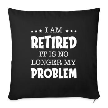 Pension de pensionné - Housse de coussin décorative 45 x 45 cm - noir - Devant