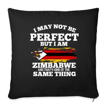 Simbabwe - Sofakissenbezug 45 x 45 cm - Schwarz - Vorne