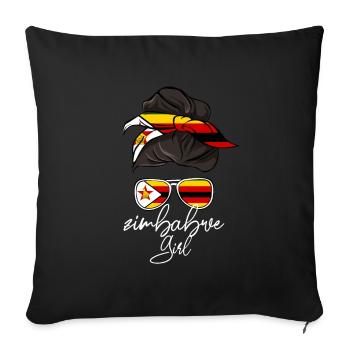 Simbabwe - Sofakissenbezug 45 x 45 cm - Schwarz - Vorne