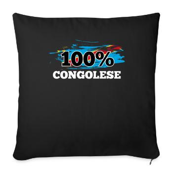 Congo - Sofa pillowcase 17,3'' x 17,3'' (45 x 45 cm) - black - Front