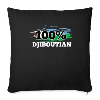 Djibouti - Sofa pillowcase 17,3'' x 17,3'' (45 x 45 cm) - black - Front