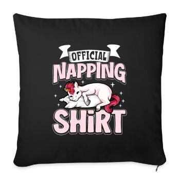 Official Unicorn Sleep Shirt - Sofa pillowcase 17,3'' x 17,3'' (45 x 45 cm) - black - Front