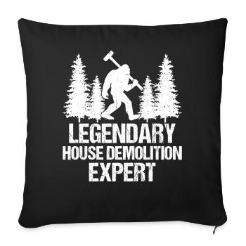 Funny demolition Sasquatch - Sofa pillowcase 17,3'' x 17,3'' (45 x 45 cm) - black - Front