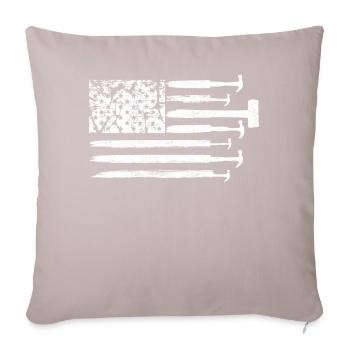 House Demolition Demolition Day USA Flag Patriotic - Sofa pillowcase 17,3'' x 17,3'' (45 x 45 cm) - light taupe - Front