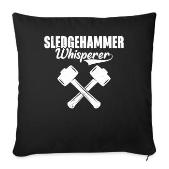Fun day of house demolition - Sofa pillowcase 17,3'' x 17,3'' (45 x 45 cm) - black - Front