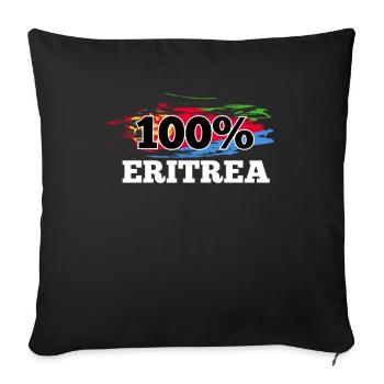 Eritrea - Sofa pillowcase 17,3'' x 17,3'' (45 x 45 cm) - black - Front