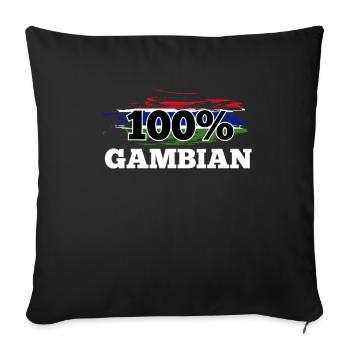 Gambie - Housse de coussin décorative 45 x 45 cm - noir - Devant