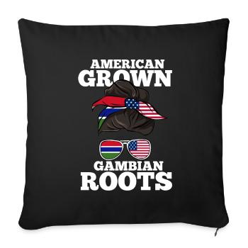 Gambie - Housse de coussin décorative 45 x 45 cm - noir - Devant