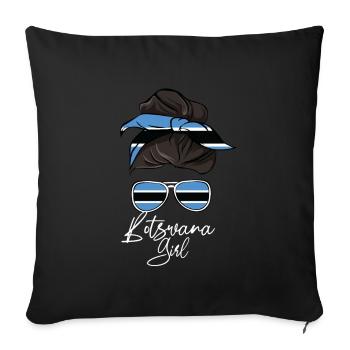 Botswana - Sofa pillowcase 17,3'' x 17,3'' (45 x 45 cm) - black - Front