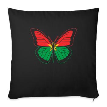 Burkina Faso - Housse de coussin décorative 45 x 45 cm - noir - Devant