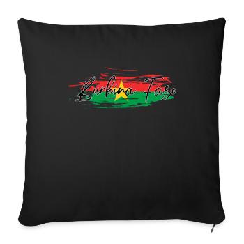 Burkina Faso - Sofa pillowcase 17,3'' x 17,3'' (45 x 45 cm) - black - Front