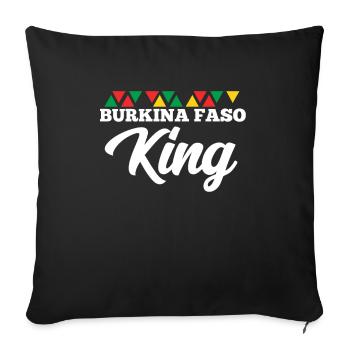 Burkina Faso - Housse de coussin décorative 45 x 45 cm - noir - Devant