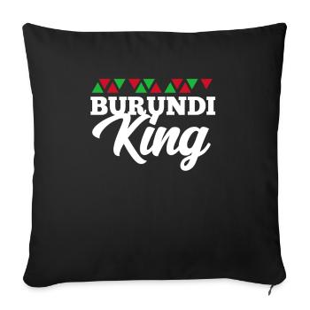 Burundi - Sofa pillowcase 17,3'' x 17,3'' (45 x 45 cm) - black - Front