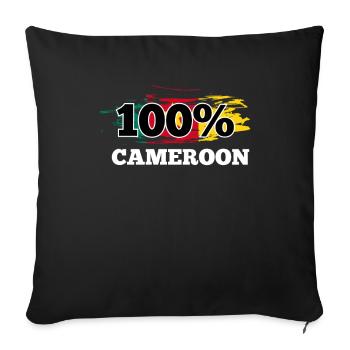 Cameroon - Sofa pillowcase 17,3'' x 17,3'' (45 x 45 cm) - black - Front