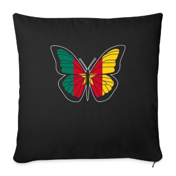 Cameroon - Sofa pillowcase 17,3'' x 17,3'' (45 x 45 cm) - black - Front