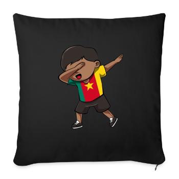 Cameroon - Sofa pillowcase 17,3'' x 17,3'' (45 x 45 cm) - black - Front