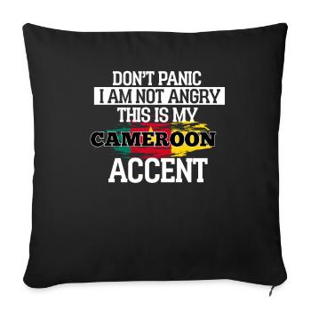 Cameroon - Sofa pillowcase 17,3'' x 17,3'' (45 x 45 cm) - black - Front