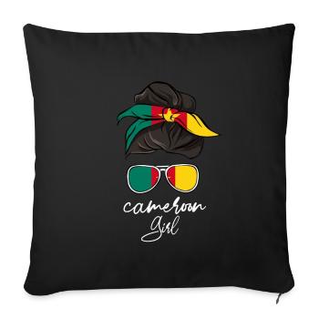 Cameroon - Sofa pillowcase 17,3'' x 17,3'' (45 x 45 cm) - black - Front