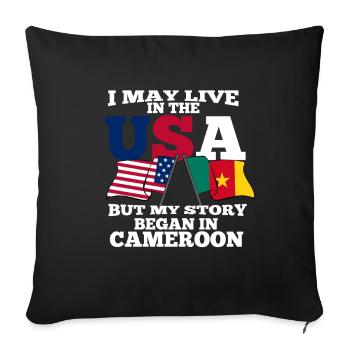 Cameroon - Sofa pillowcase 17,3'' x 17,3'' (45 x 45 cm) - black - Front