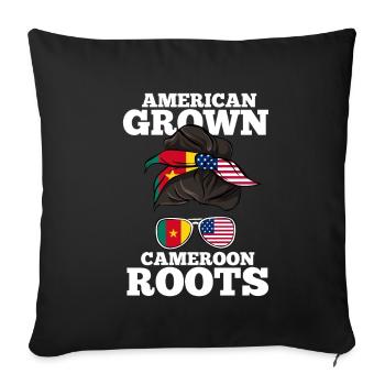 Cameroon - Sofa pillowcase 17,3'' x 17,3'' (45 x 45 cm) - black - Front