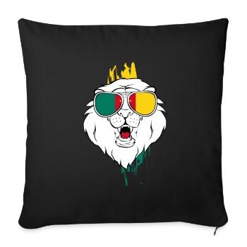 Cameroon - Sofa pillowcase 17,3'' x 17,3'' (45 x 45 cm) - black - Front
