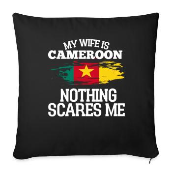 Cameroon - Sofa pillowcase 17,3'' x 17,3'' (45 x 45 cm) - black - Front