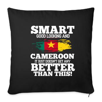 Cameroon - Sofa pillowcase 17,3'' x 17,3'' (45 x 45 cm) - black - Front
