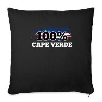 Cape Verde - Sofa pillowcase 17,3'' x 17,3'' (45 x 45 cm) - black - Front