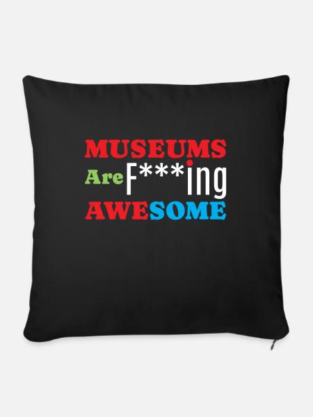 Museums Are Awesome Museum - Sofakissenbezug 45 x 45 cm - Schwarz