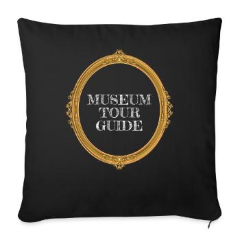 Museum Tour Guide Museum - Sofakissenbezug 45 x 45 cm - Schwarz - Vorne