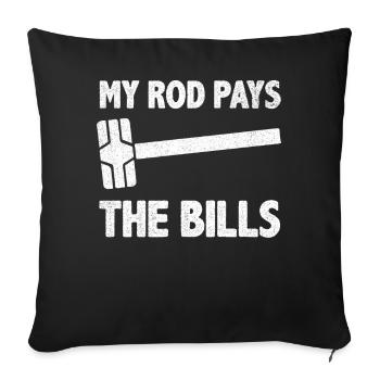 Fun day of house demolition - Sofa pillowcase 17,3'' x 17,3'' (45 x 45 cm) - black - Front